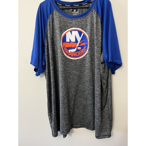 Men's Fanatics Branded Royal New York Islanders Rink T-Shirt Adult 5XL Gray Blue - Picture 1 of 6